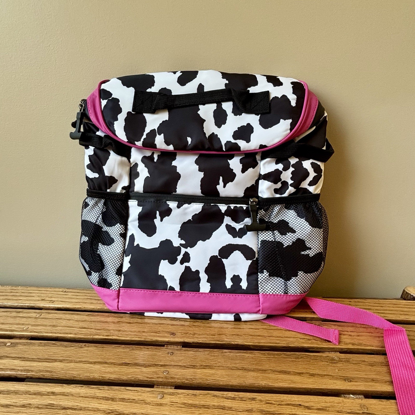 Cow Print Leakproof Lightweight Cooler Backpack for Beach Vacations