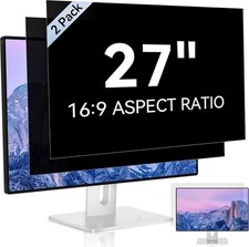 2 Pack 27 Inch Computer Privacy Screen for 16:9 Aspect Widescreen Moniter