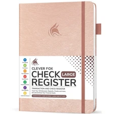 Clever Fox Check Register Book - Deluxe Transaction Register, Accounting Ledg...