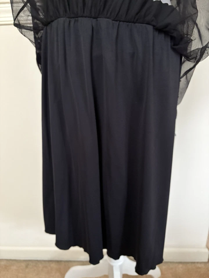 CARILYN VAILE Falda de Encaje Negra Cintura Elástica, Preciosa Falda Talla XL NUEVA CON ETIQUETAS Foto 4 de 4