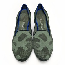 ROTHY'S Olive Camo Slip On Loafers Ballet Flats Knit Round Toe Women's 6.5