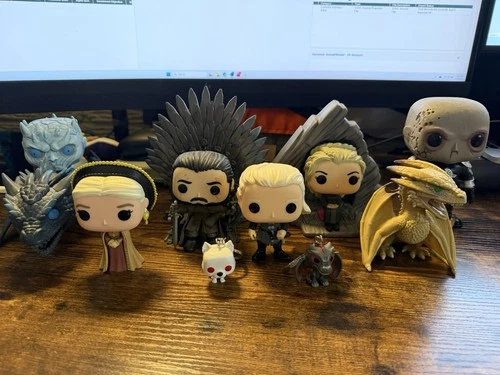 🔥 Game of Thrones / HOTD Funko Pop Lot – GITD Night King, Thrones, 6” Mountain