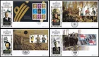 Set of 4 2009 GB Royal Navy Uniforms Prestige Pane Benham BLCS438 FDC All SHS