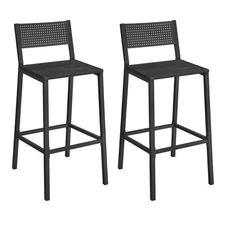 Bar Stool Set of 2, Bar Chairs for Kitchen, Dining Room, Industrial, Charcoal...