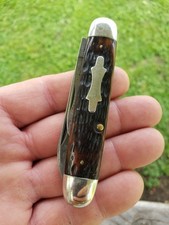 Vintage Robeson Shuredge Cigar Jack Pocket Knife 2 Blade Bone # 62213