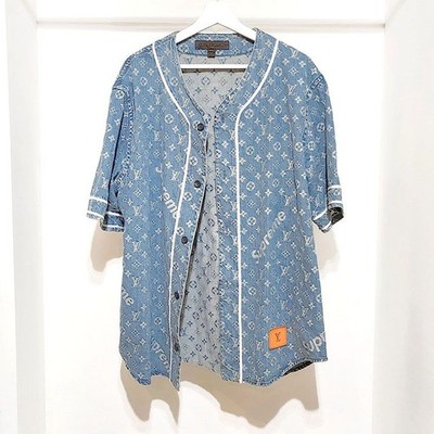Louis Vuitton X Supreme Baseball Jersey Jacke L809524 144843747