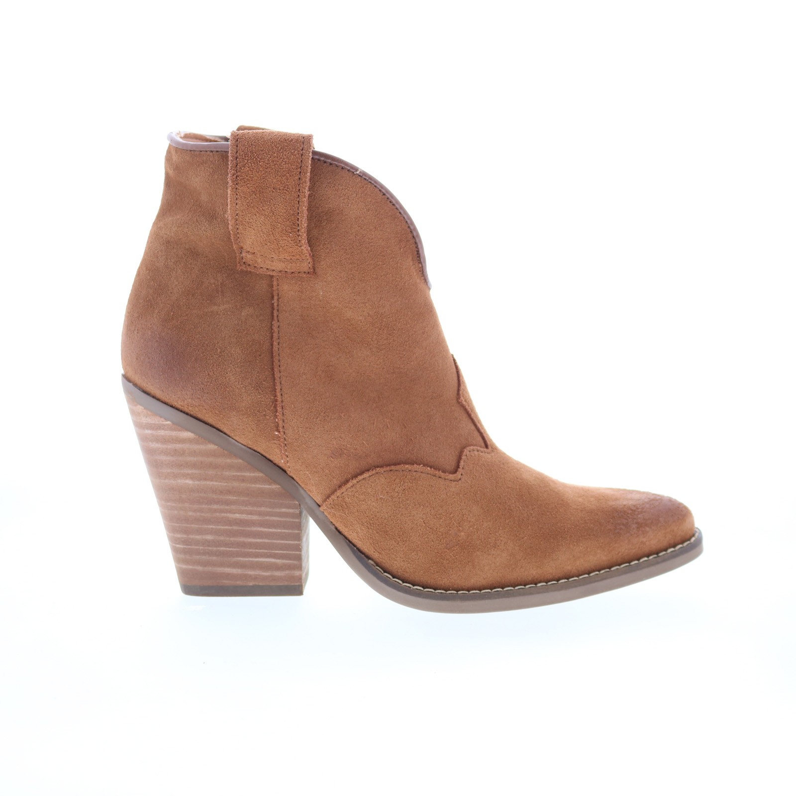 Dingo Flannie DI-342 Womens Brown Suede Slip On Ankle & Booties Boots