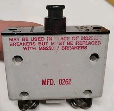 NOS DISYUNTOR AVIÓN 50 AMP MS25017-50, MP-107A, 50 AMP Nuevo Stock Antiguo