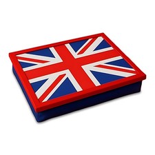 Union Jack Soft Padded Cushioned Bean Bag Laptop Laptray Dinner Food TV Bed Tray