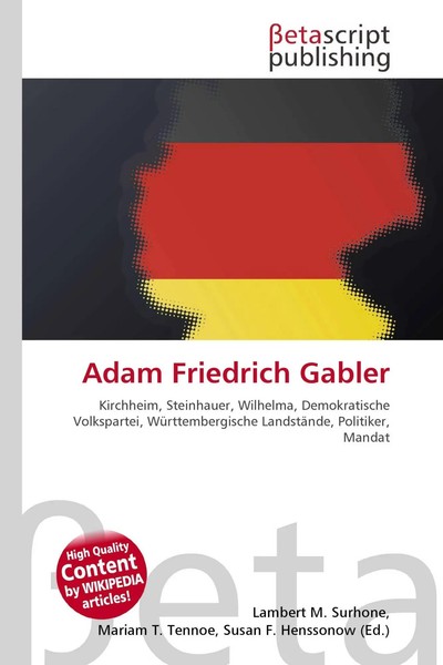 Lambert M. Surhone (U. A.) | Adam Friedrich Gabler | Taschenbuch | Deutsch-image