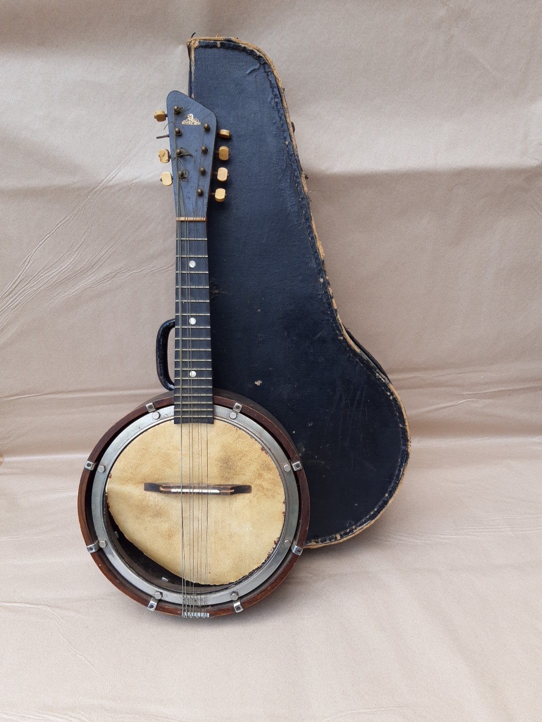 Vintage Ukelele Banjo British Made In Original Hard Case Nice Project