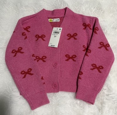 NWT Epic Threads Toddler Girls Bows Cardigan Size 3T N133