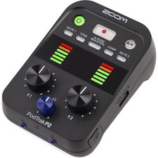 Zoom PodTrak P2 Dual USB Mic Recorder for Podcasters