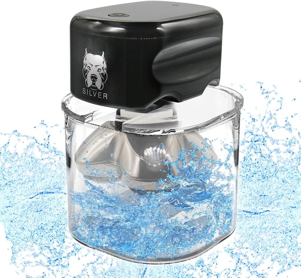 Transparent Glass Skull Shaver Rinse Stand - Compatible with Pitbull clear