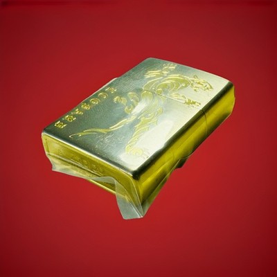 ULTRA-RARE VINTAGE Gold & Silver Zippo Tribal Leopard Lighter New Free Shipping