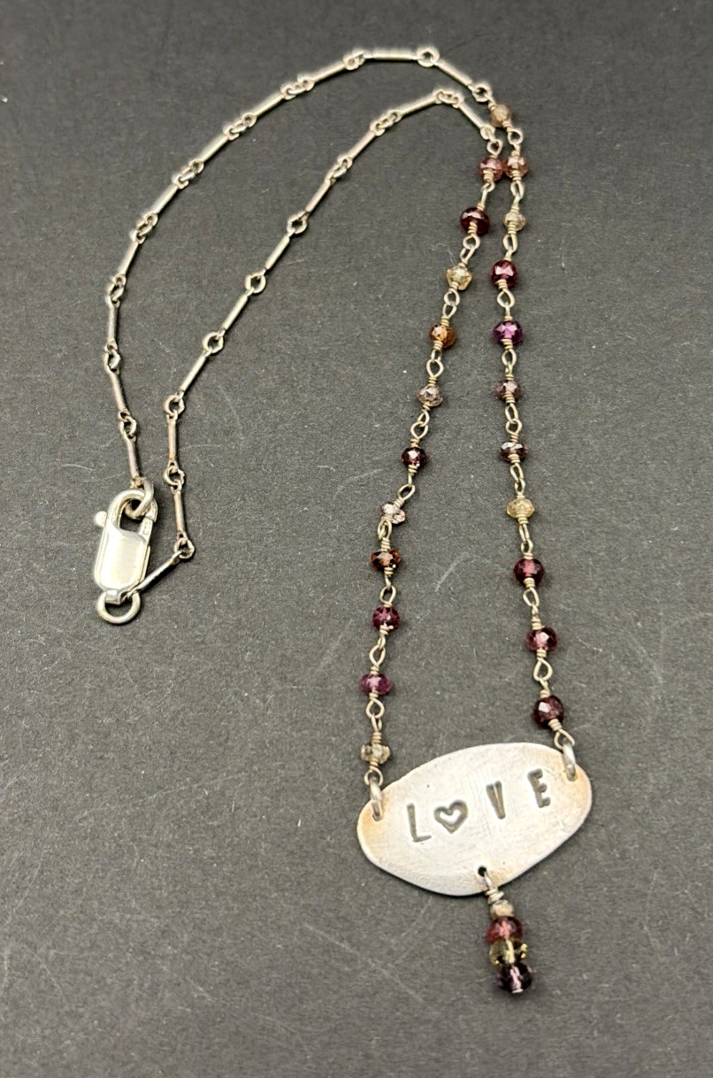 Sterling Silver 925 Multi Colored  Tourmaline Bea… - image 1