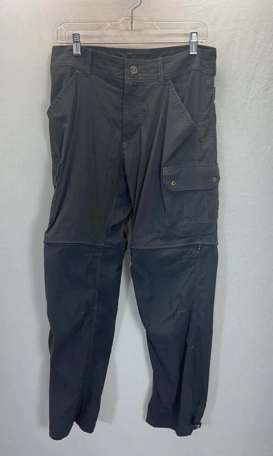 Kuhl Renegade Convertible Stealth Cargo Zip Off Pants Mens 32x30 Hiking Dk Gray
