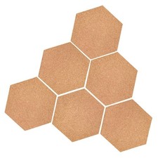 Cork Boards for Walls 6mm Hexagon Cork Pin Notice Board Tiles Self Adhesive