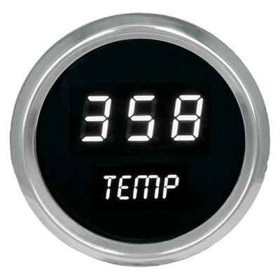Intellitronix 2-1/16'' LED Digital Oil Temperature Gauge, White, 50-350 F