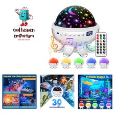 Baby Sound Machine with 30 Soothing Sounds,Night Light Projector with Star