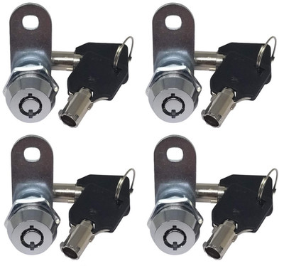 4x Admiral 5/8 Tubular Cam Lock Keyed Alike 180 Degree RV Cabinet Tool Box