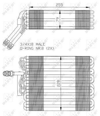 NRF 36024 Verdampfer, Klimaanlage für SEAT,VW