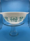 Vintage PYREX Amish Butterprint Turquoise White #443 2 1/2 Qt Cinderella Bowl