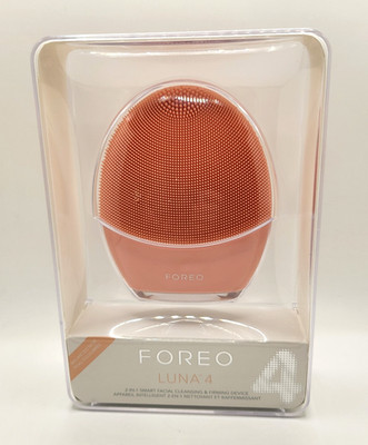 FOREO LUNA 4 Face Cleansing Brush Firming Face Massager BALANCED Skin - CORAL