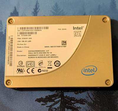 Intel X25-M 80GB 2.5in SATA II Internal SSD SSDSA2M080G2GN