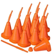 Gerrii PCS Construction Cone Cups with Straws Bulk - 10 oz Reusable 12 Orange