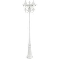 Livex Lighting 7866-13 Oxford 3 Light 87 inch Textured White Outdoor Post Light