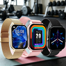 Bluetooth Smart Watch Waterproof Heart Rate Monitor for iPhone Android // 