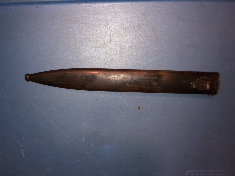 World War II German Army F. HERDER K98 Bayonet Scabbard Dated 1939