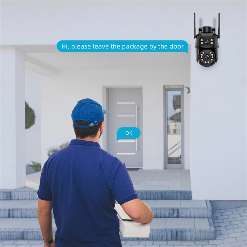 8MP 4K HD Überwachungskamera Kamera Aussen FUNK WLAN Wireless Camera Nachtsicht - Bild 4 von 4