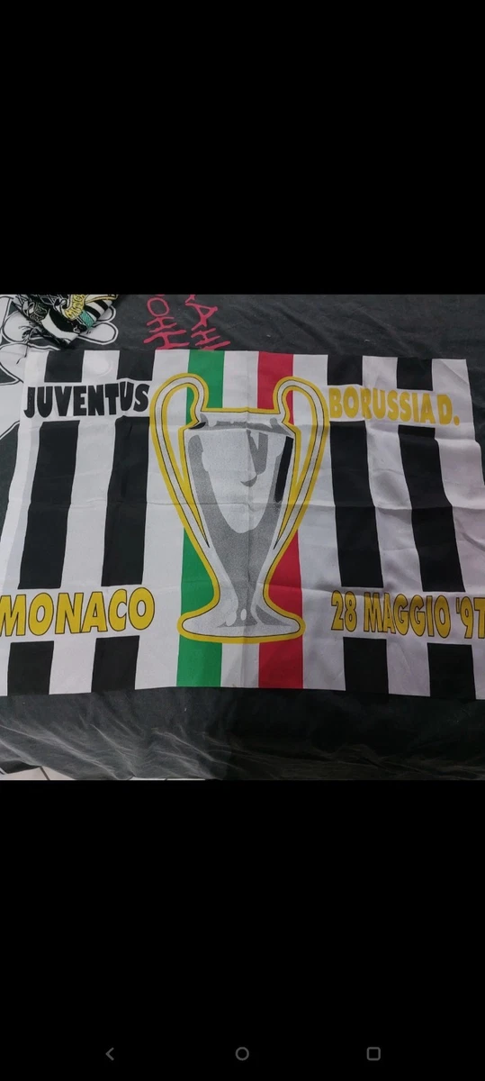 Drapeau Juventus Vintage Saison 1976-1977 - Fabriqué à Senago (Milan) Par SI - Italie