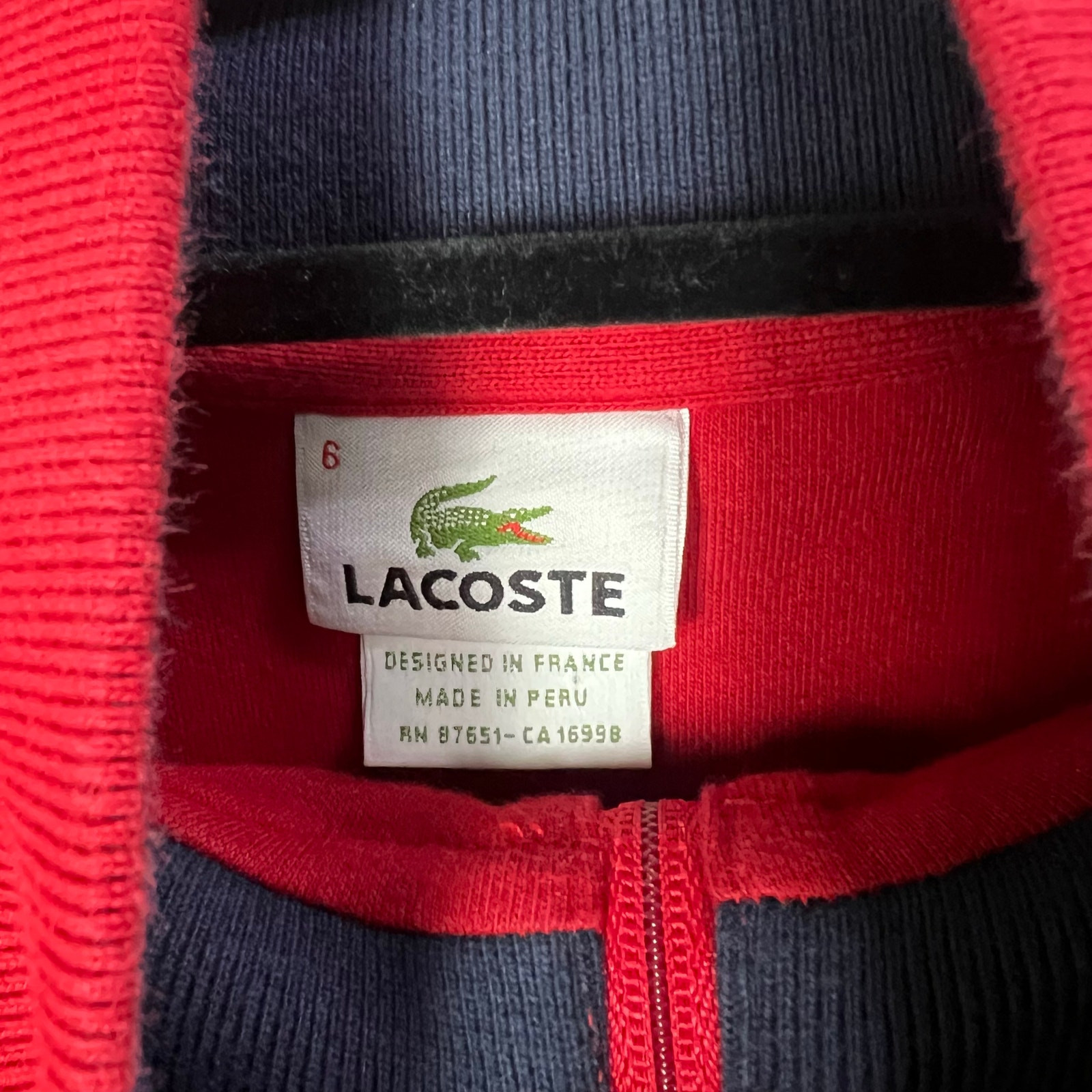 Lacoste 1/4 Zip High Neck Collard  Long Sleeve Pullover sweatshirt Shirt Mens 6 thumbnail 7