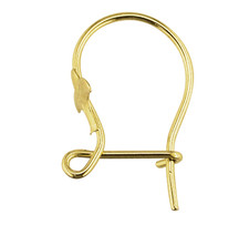 9ct Yellow Gold Earring Safety Hook Wires for Drop Earrings