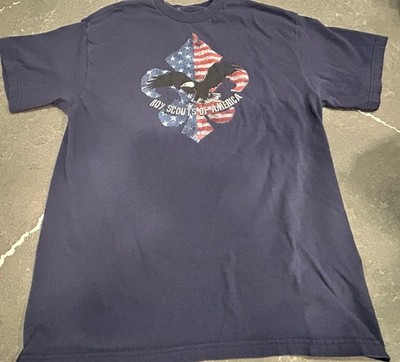 Boy Scouts Of America T Shirt Blue Eagle Short Sleeve Graphic Print Casual