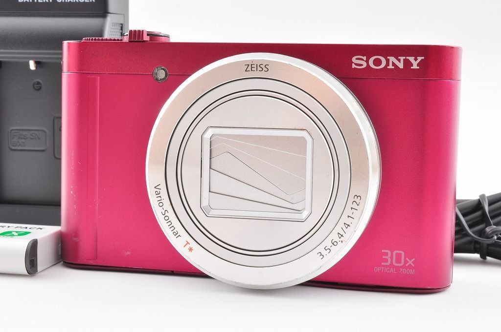 SONY Cyber-Shot DSC-WX500 Camera 18.2MP Red W/ Battery Charger