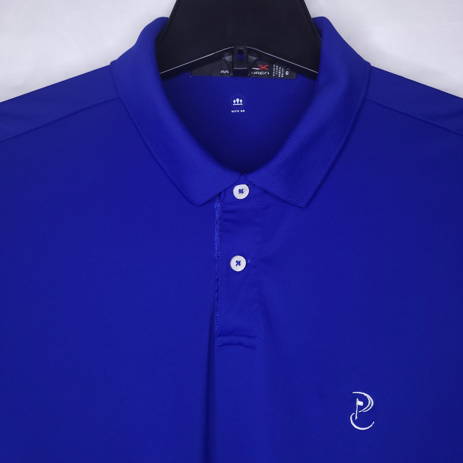 RLX Ralph Lauren Polo Shirt Mens Large Blue Wicking Golf Performance