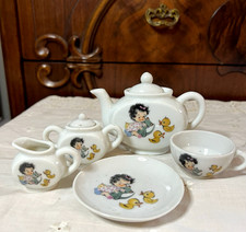 VTG Childs Porcelain Miniature 7 Piece Tea Set Made In Japan Little Girl  Toys