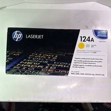 HP 124A Q6002A Yellow Original LaserJet Toner Cartridge   NEW SEALED