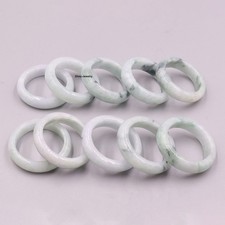 Natural Grade A Jade Spotted Green Jadeite Rich Pixiu Ring For Men Women 7-10