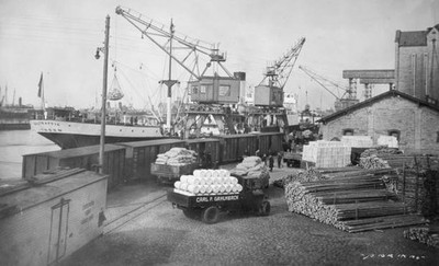 Docks at Tallinn capital of Estonia Historic 1950s Old Photo