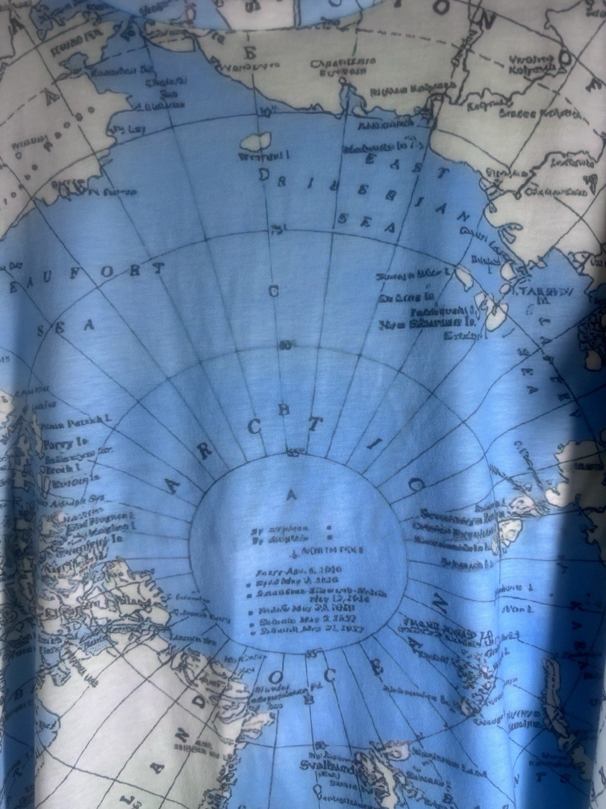 World Map Globe Print Design pull over Shirt Top - image 3