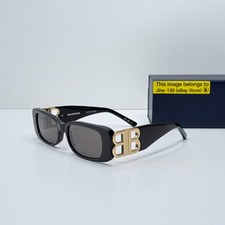 Balenciaga BB0096S 001 Black Rectangular Sunglasses Women 51mm