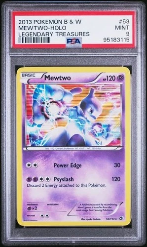 2013 POKEMON B&W LEGEND TREASURES #53 MEWTWO-HOLO PSA 9