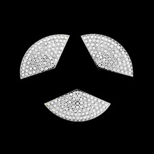 For Mercedes Benz Steering Wheel Center Emblem Trim Diamond Studded Sticker