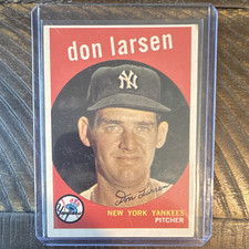 Topps 1959 Topps #205 Don Larsen New York Yankees White Back Base Set