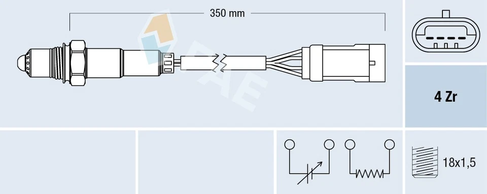 Sonde lambda 77152 FAE pour RENAULT - Photo 1/1